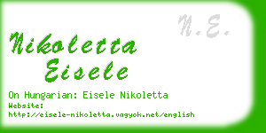 nikoletta eisele business card